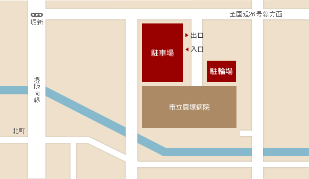 貝塚病院地図